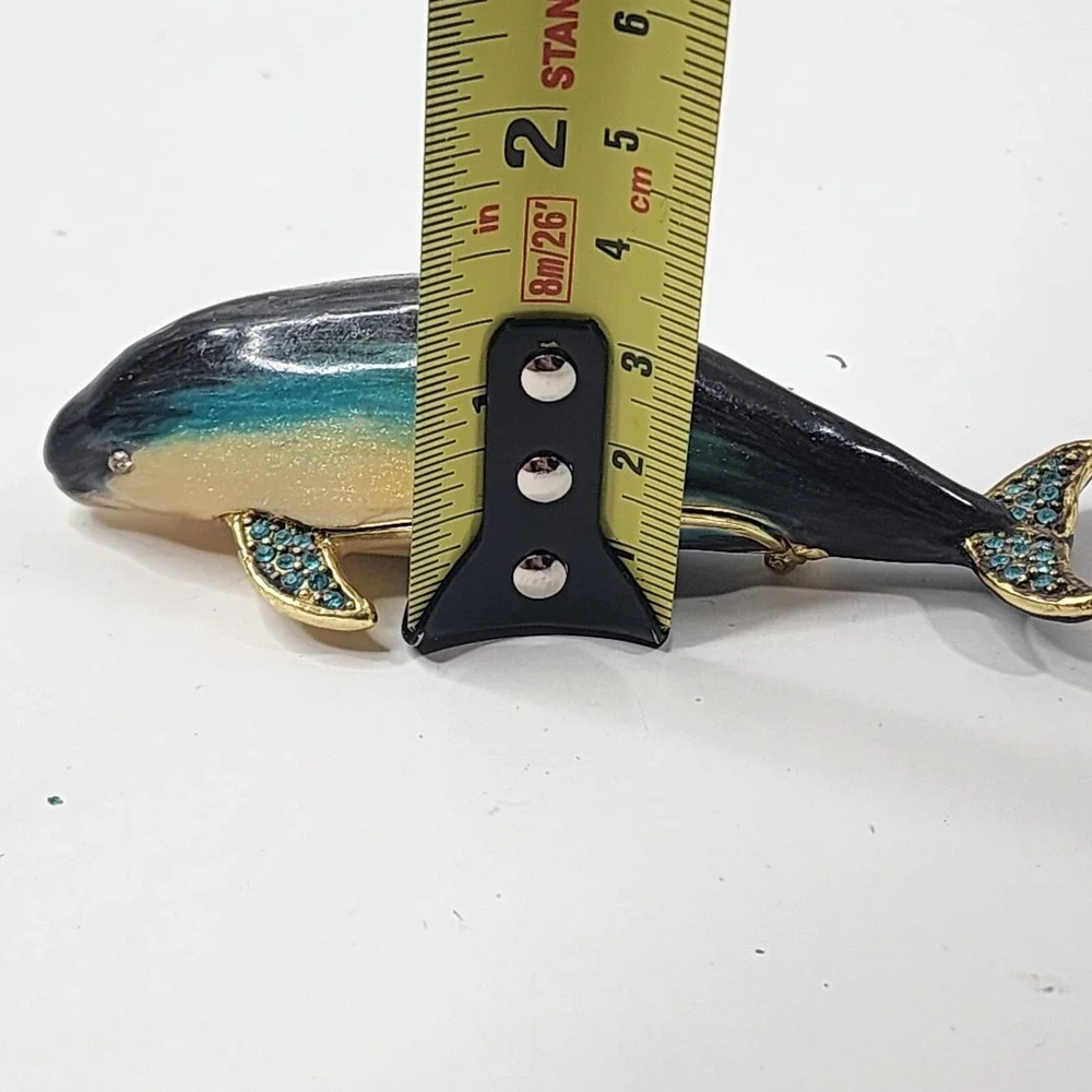 Art Form Objet d' Work of Art Dolphins PEDESTAL Jeweled Enamel Metal Trinket Box
